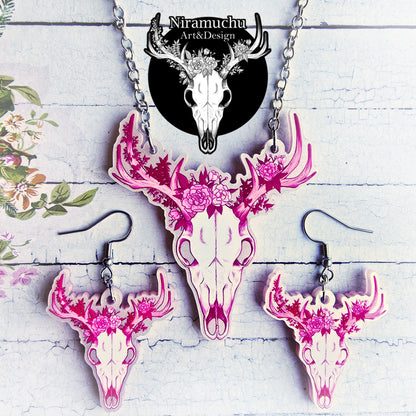 Classic Deer Skull Pink Set