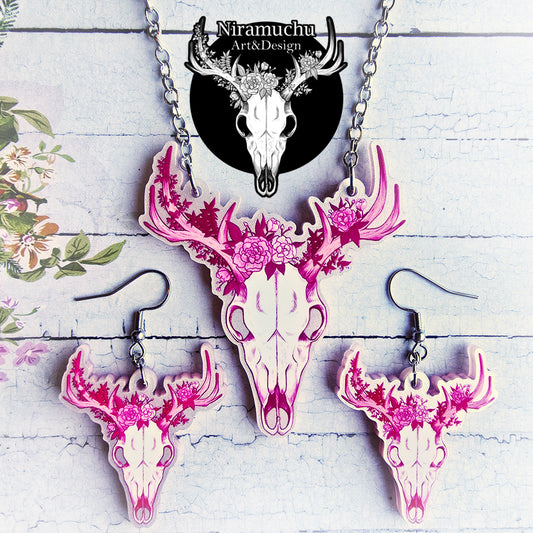 Classic Deer Skull Pink Set
