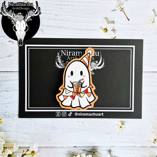 Cute Halloween Magnet: Party Ghost