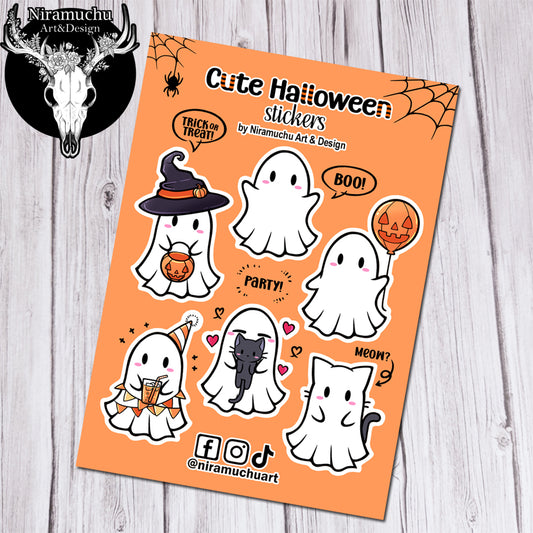 Cute Halloween Stickers: Ghost
