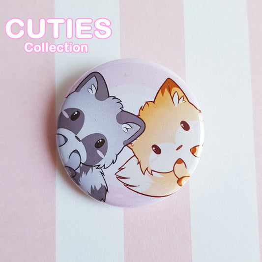 CUTIES Badge: Fox & Raccoon