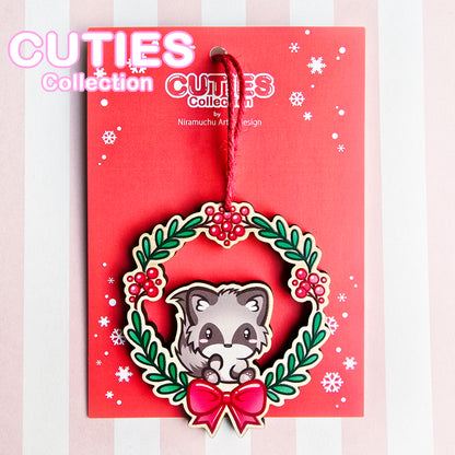 CUTIES Christmas Ornament Raccoon