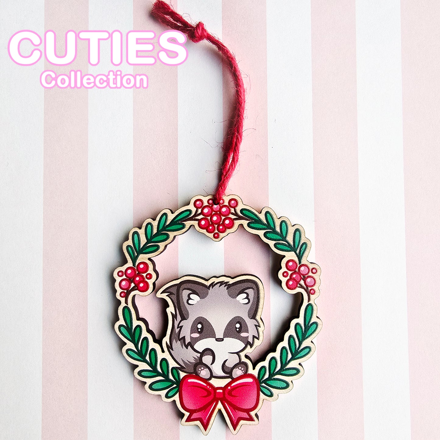 CUTIES Christmas Ornament Raccoon