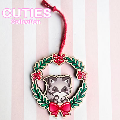 CUTIES Christmas Ornament Raccoon