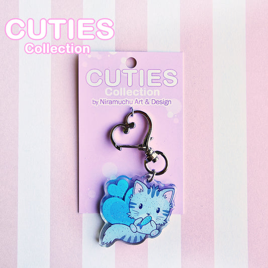 CUTIES Kitty Glitter Keycharm