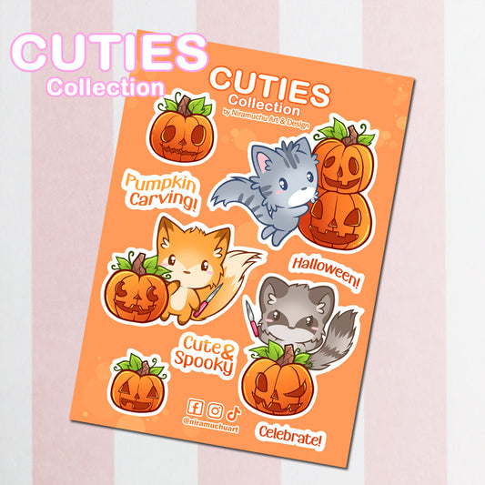 CUTIES Stickers: Pumpkin Carving