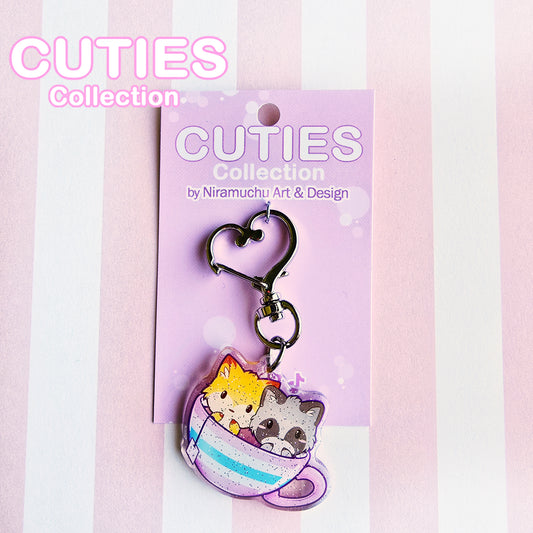 CUTIES Teacup Glitter Keycharm