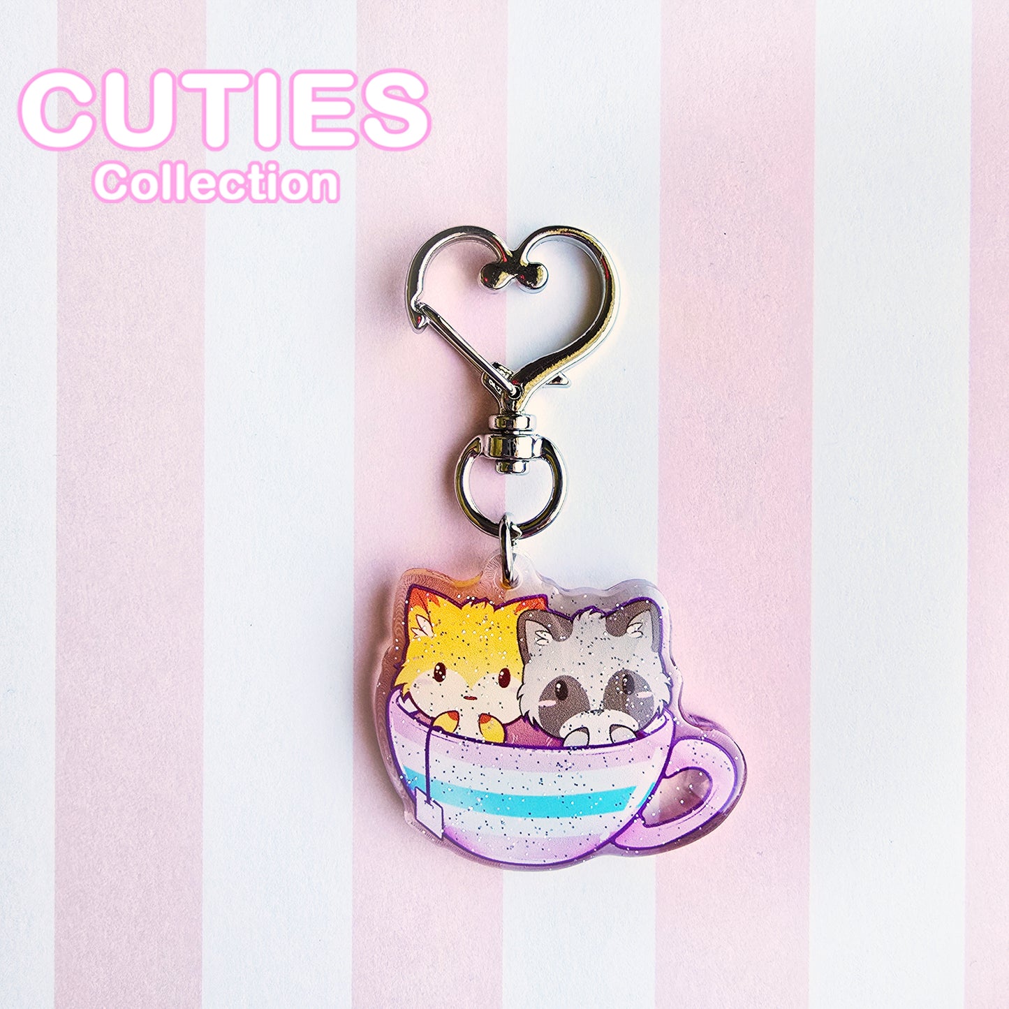 CUTIES Teacup Glitter Keycharm