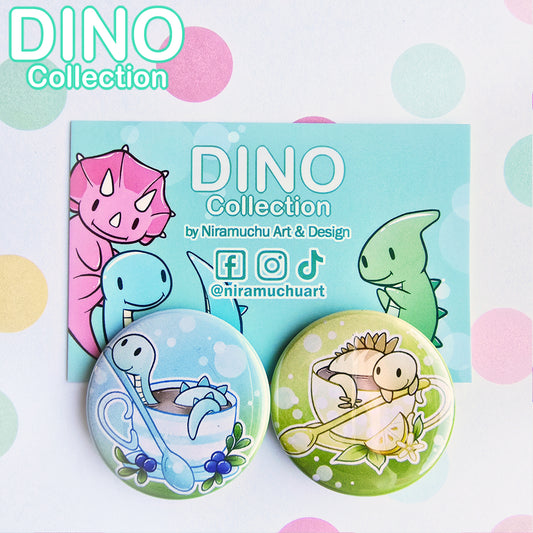 DINO Badge Set: Tea Party