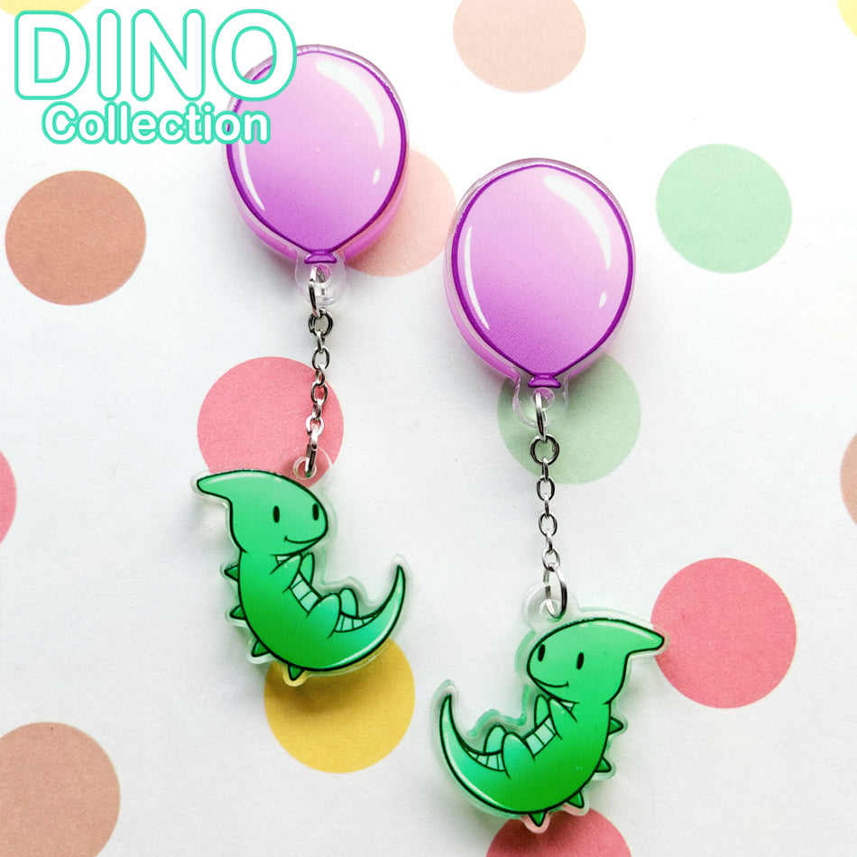 DINO Balloon Violet Korvakorut