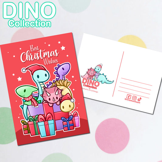 DINO Joulukortti Best Christmas Wishes