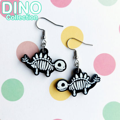 DINO Skeleton Stegosaurus Earrings