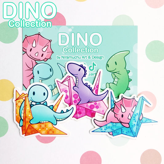 DINO Sticker Set: Origami