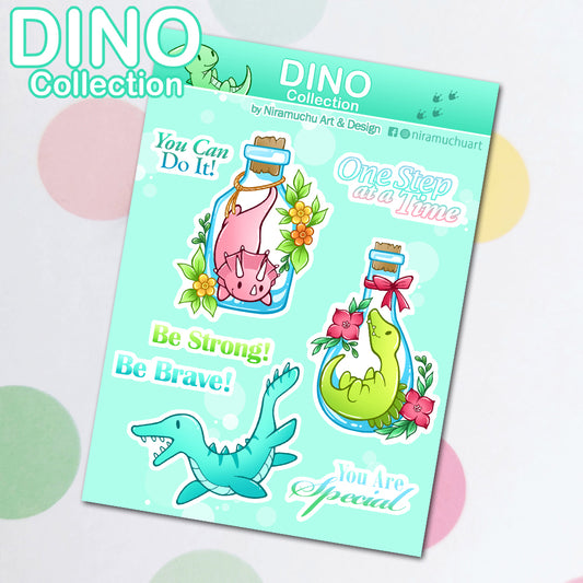 DINO Stickers: Dinosaur in Bottle