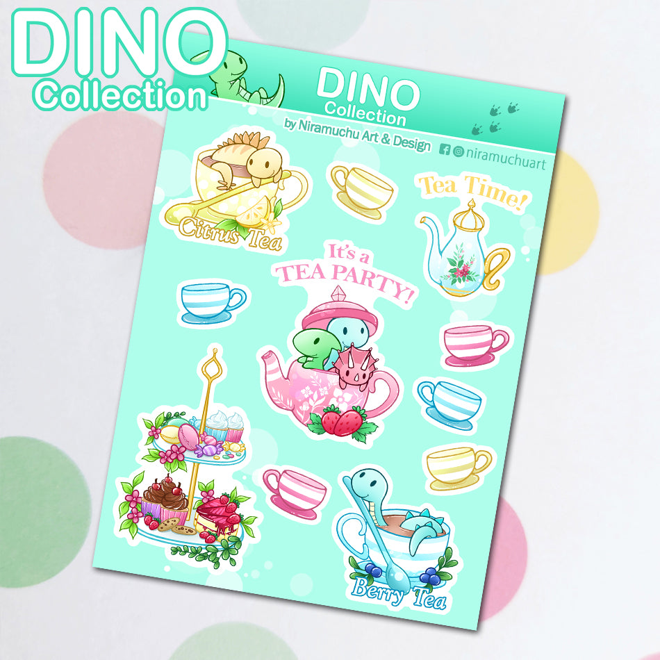 DINO Stickers: It's a Tea Party