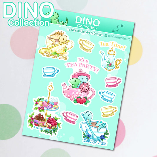 DINO Stickers: It's a Tea Party