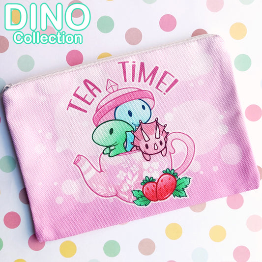 DINO Tea Party Makeup Bag