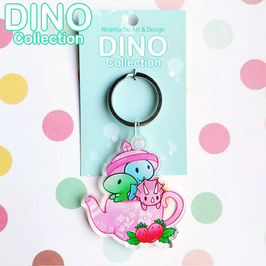 DINO Tea Party Strawberry Avaimenperä