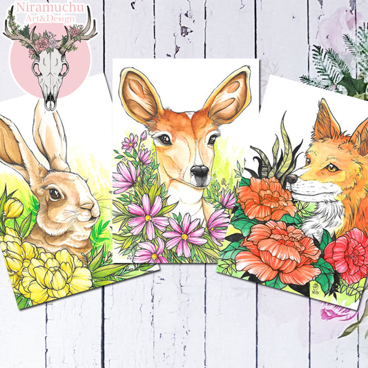 Forest Animals: Postcard Set