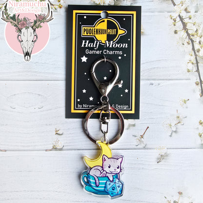 Gamer Cats: Game Cafe Keycharm