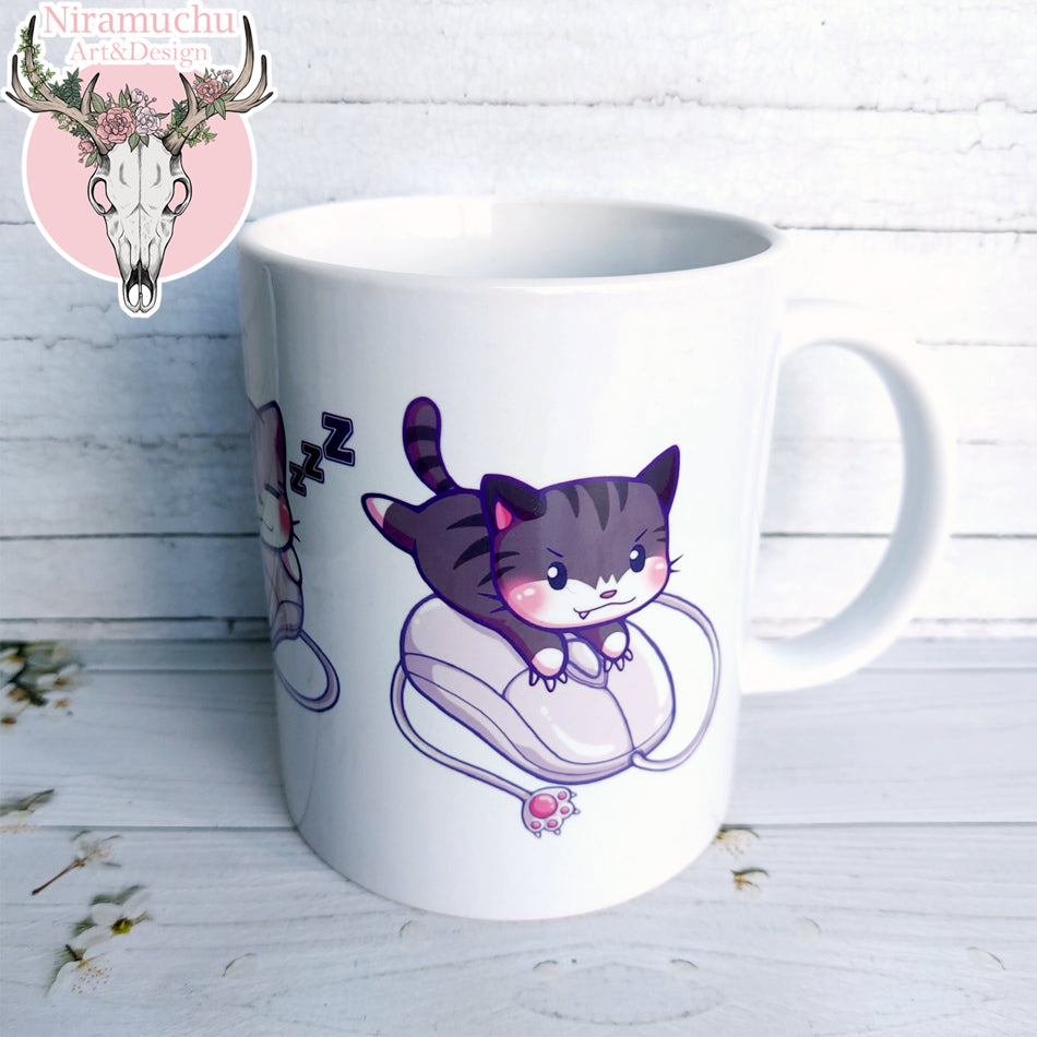 Gamer Cats Mug: Cat & Mouse Mayhem