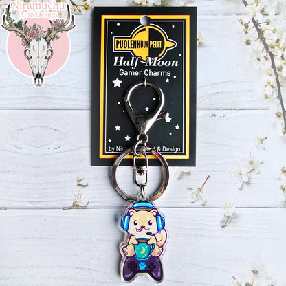 Gamer Dogs: Game Cafe Keycharm