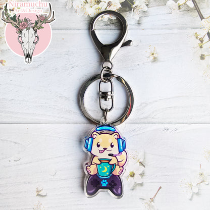 Gamer Dogs: Game Cafe Keycharm