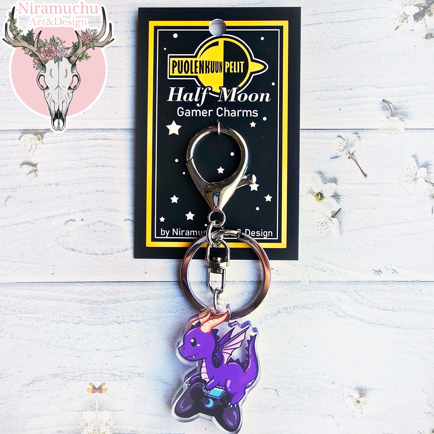 Gamer Dragons: Console Gamer Keycharm