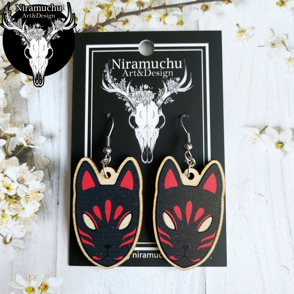 Kitsune Mask Black Korvakorut