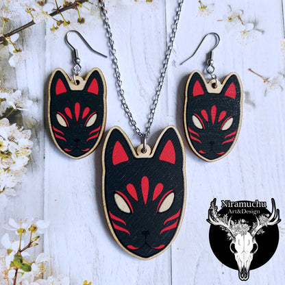 Kitsune Mask Black Korvakorut