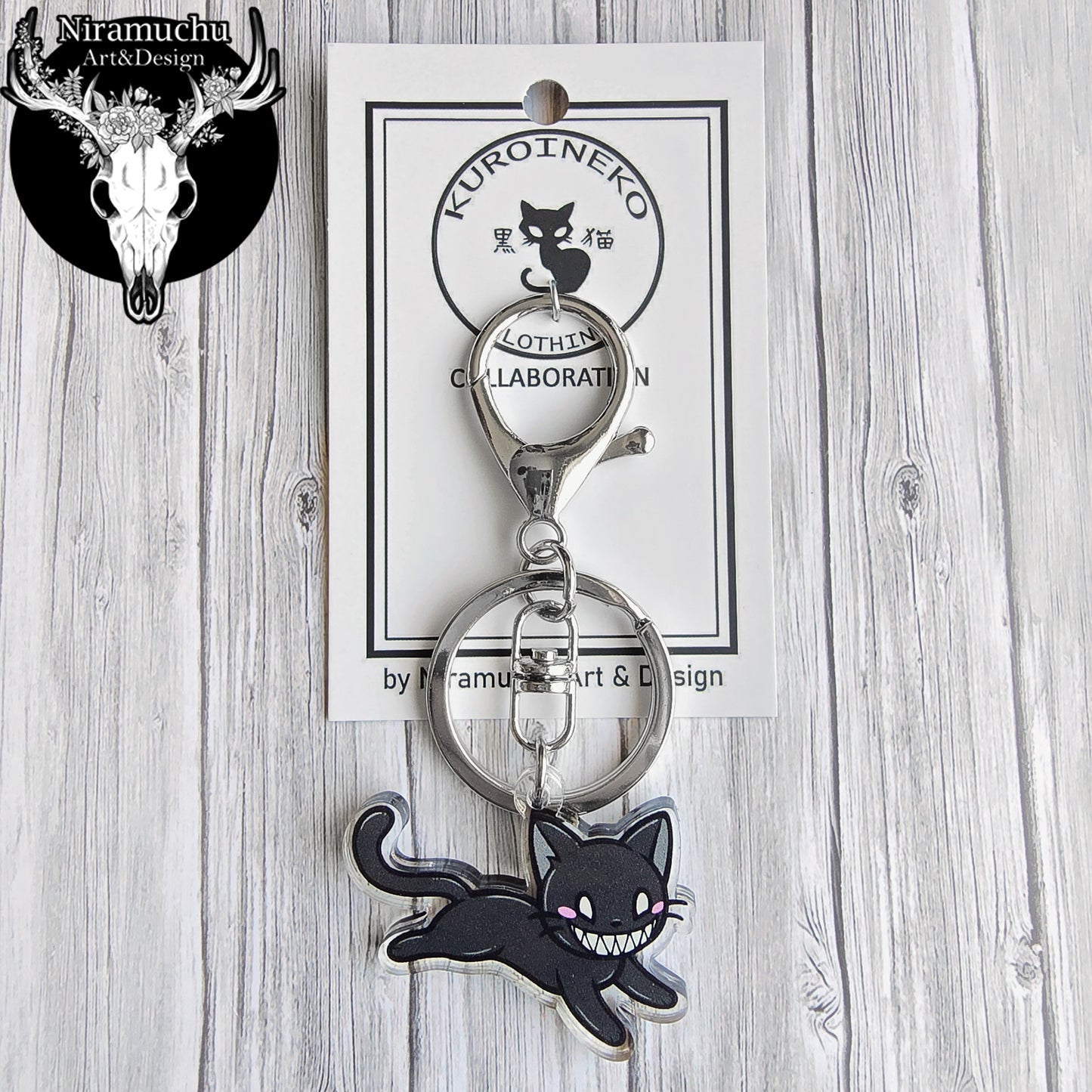 Kuroineko Menace Kitty Keycharm