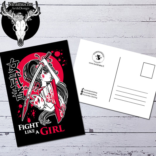 Kuroineko Fighter Postcard
