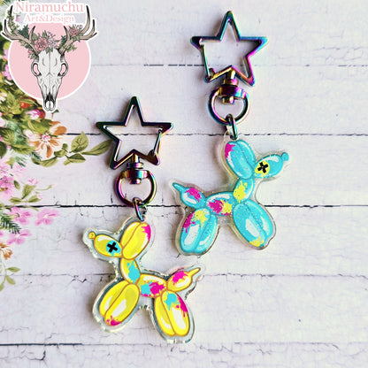 Lavliqe Balloon Dog Glitter Keycharm