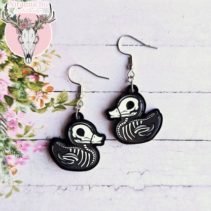 Lavliqe Skeleton Duck Earrings