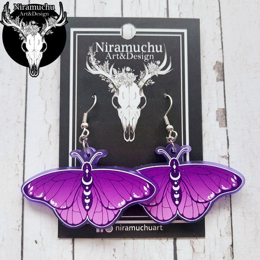 Lunar Moth Earrings