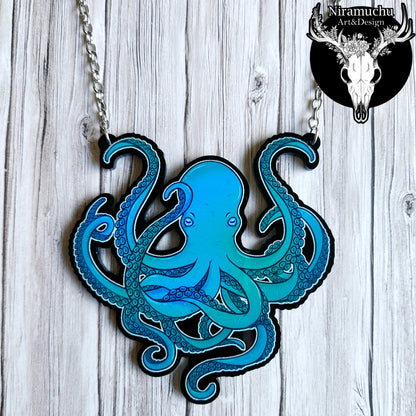 Octopus Aqua Necklace