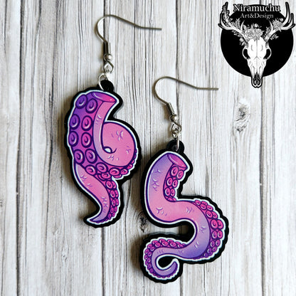 Octopus Galaxy Tentacle Earrings