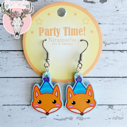 Party Time! Fox Earrings