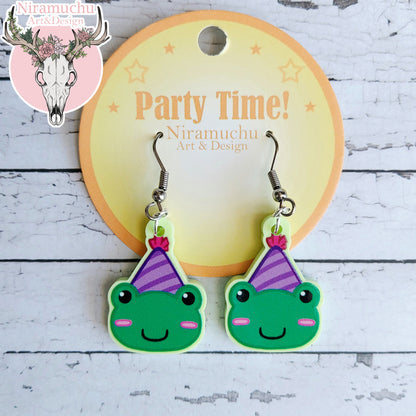 Party Time! Frog Earrings