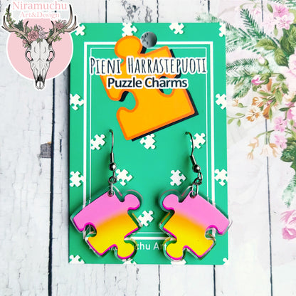 Puzzle Charms: Sunset Puzzle Earrings