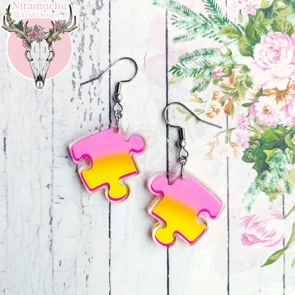 Puzzle Charms: Sunset Puzzle Earrings