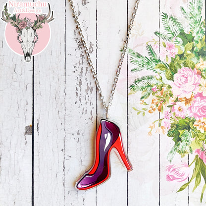 High Heels Black Necklace