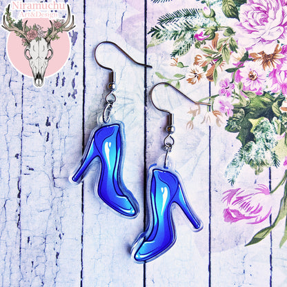 High Heels Blue Earrings