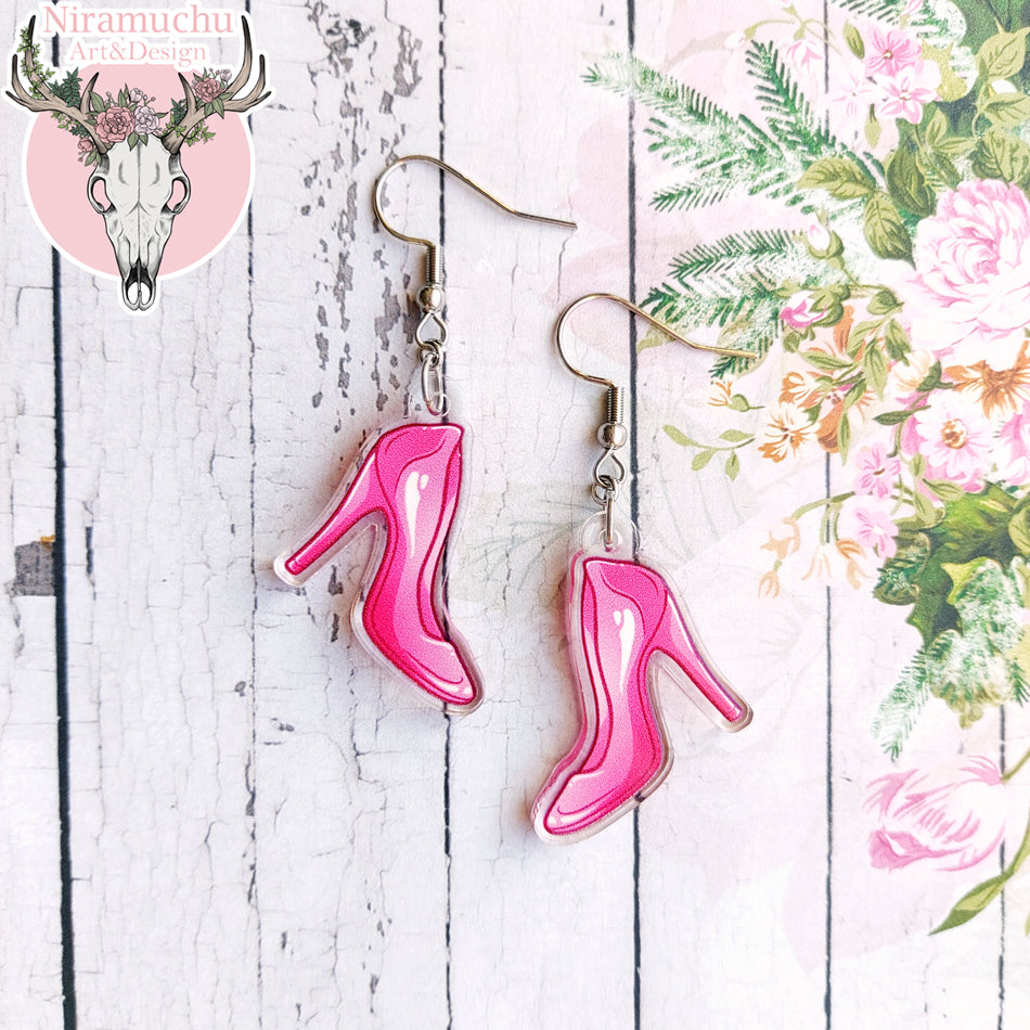 High Heels Pink Earrings