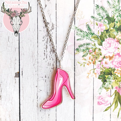 High Heels Pink Necklace