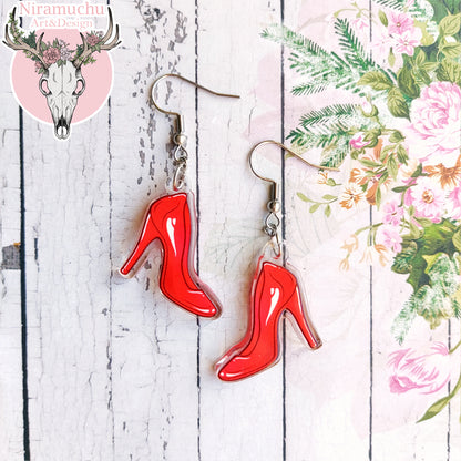 High Heels Red Earrings