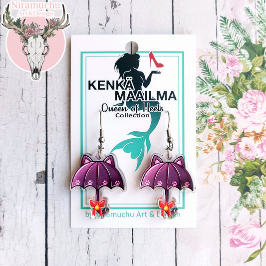 Kitty Umbrella Earrings