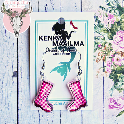 Polkadot Rain Boots Earrings