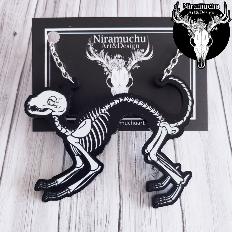 Skeleton of the Cat Necklace