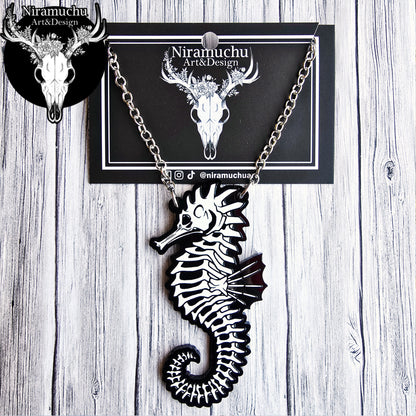 Skeleton of the Seahorse Necklace